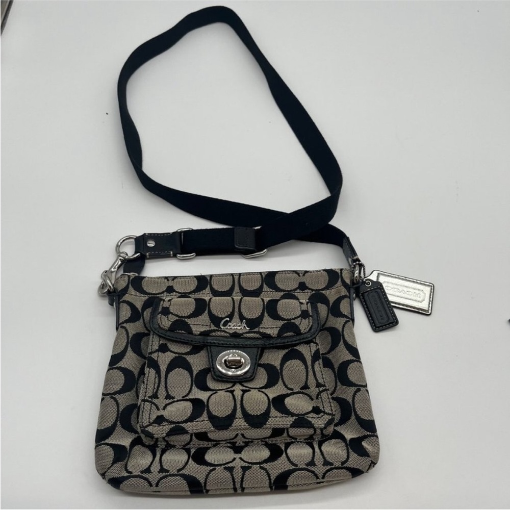 Coach Black and Cream Crossbody Bag